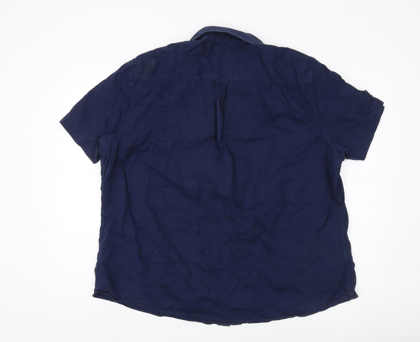 GOODSOULS Men’s 3XL Blue Short Sleeve Casual Shirt