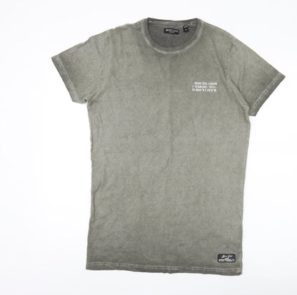 Mens UK Size S Brave Soul Green  T-Shirt