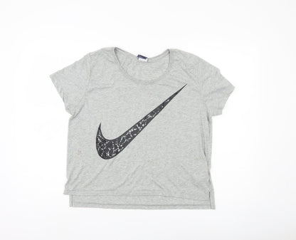 Womens UK Size S Nike Grey  T-Shirt