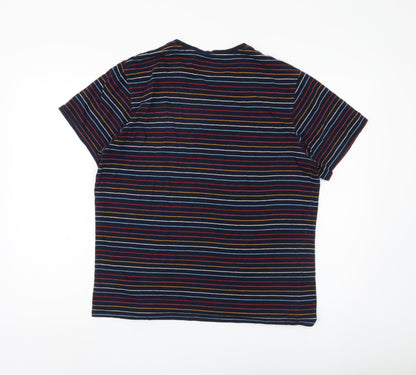Marks & Spencer Men's Multicolour Striped T-Shirt M