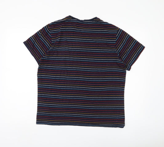 Marks & Spencer Men's Multicolour Striped T-Shirt M