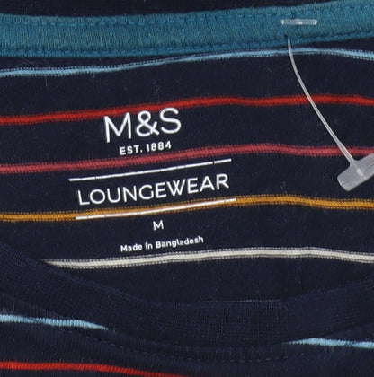 Marks & Spencer Men's Multicolour Striped T-Shirt M