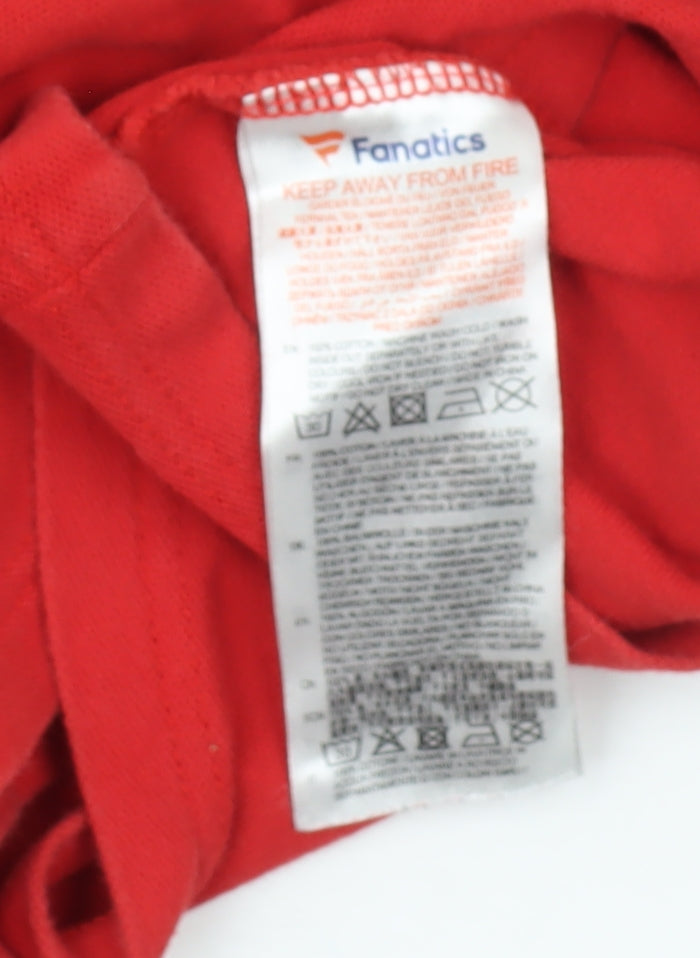 Mens UK Size L Fanatics Red  T-Shirt