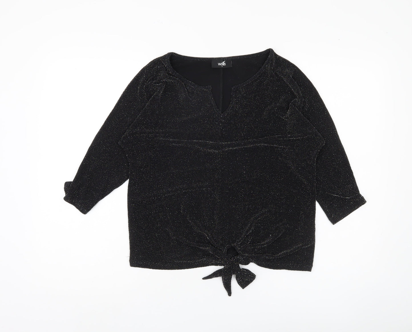 Womens UK Size S Wallis Black Basic Blouse