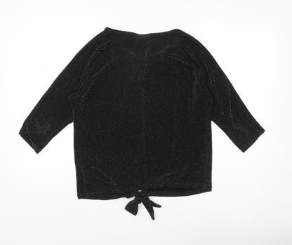 Womens UK Size S Wallis Black Basic Blouse