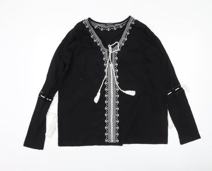 Womens UK Size 16 Select Black Tunic Blouse