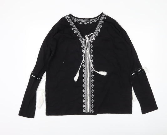Womens UK Size 16 Select Black Tunic Blouse