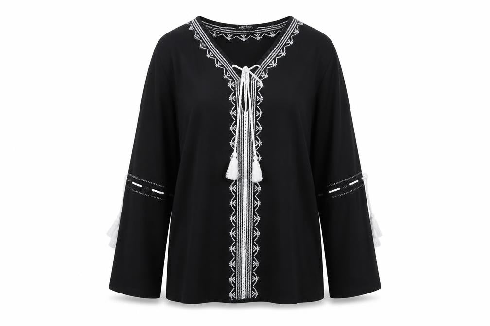 Womens UK Size 16 Select Black Tunic Blouse