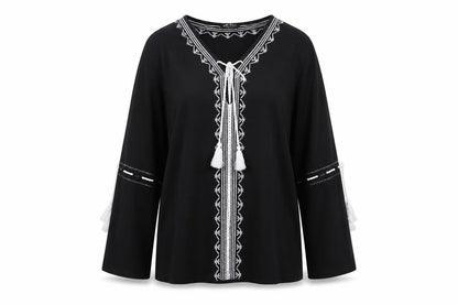Womens UK Size 16 Select Black Tunic Blouse