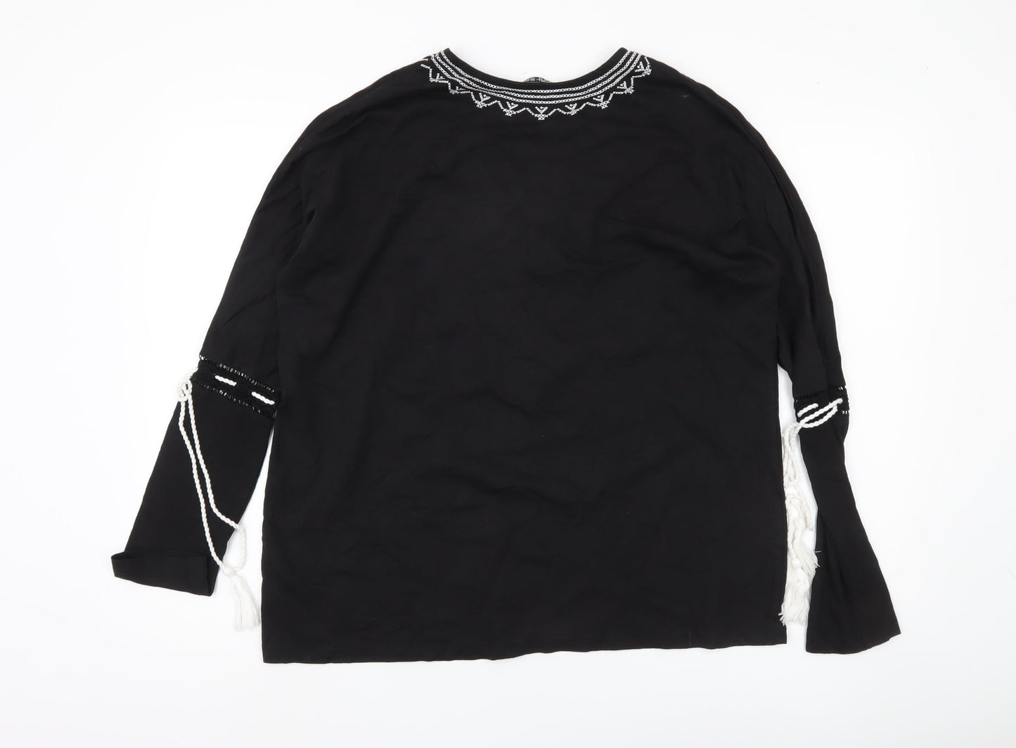 Womens UK Size 16 Select Black Tunic Blouse