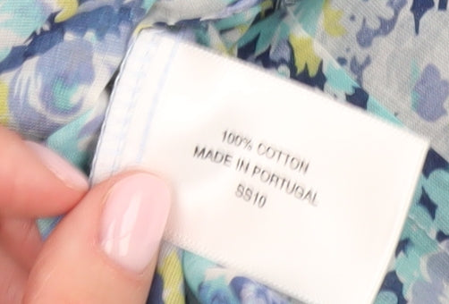 CC Women's Multicoloured Floral Button-Up Shirt, Size 4