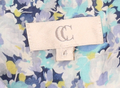 CC Women's Multicoloured Floral Button-Up Shirt, Size 4