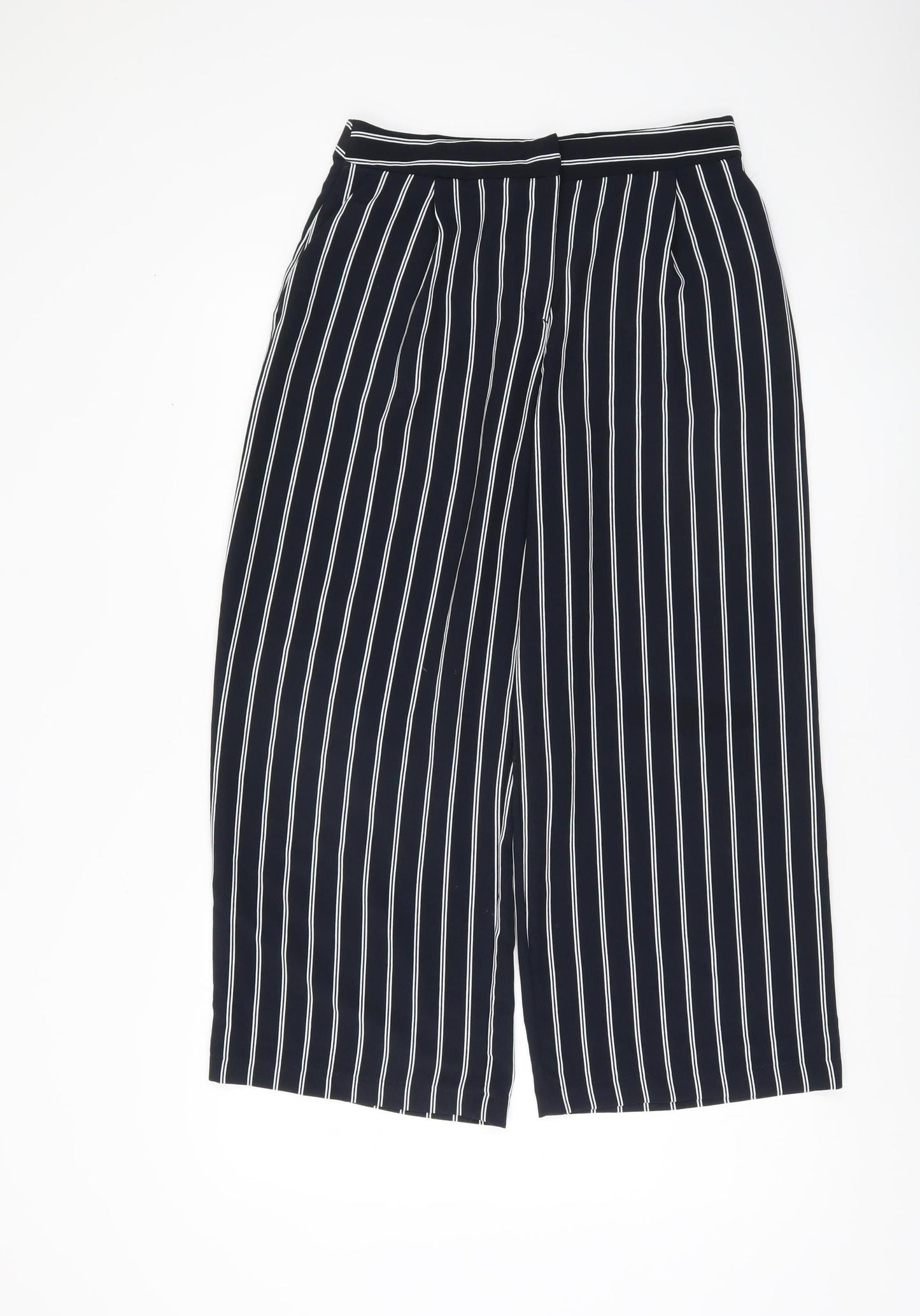 Womens UK Size 10 Monki Regular Fit Cropped Black Trousers