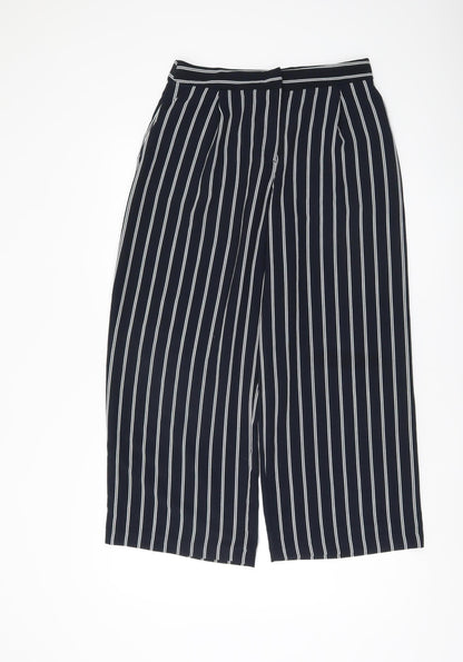Womens UK Size 10 Monki Regular Fit Cropped Black Trousers