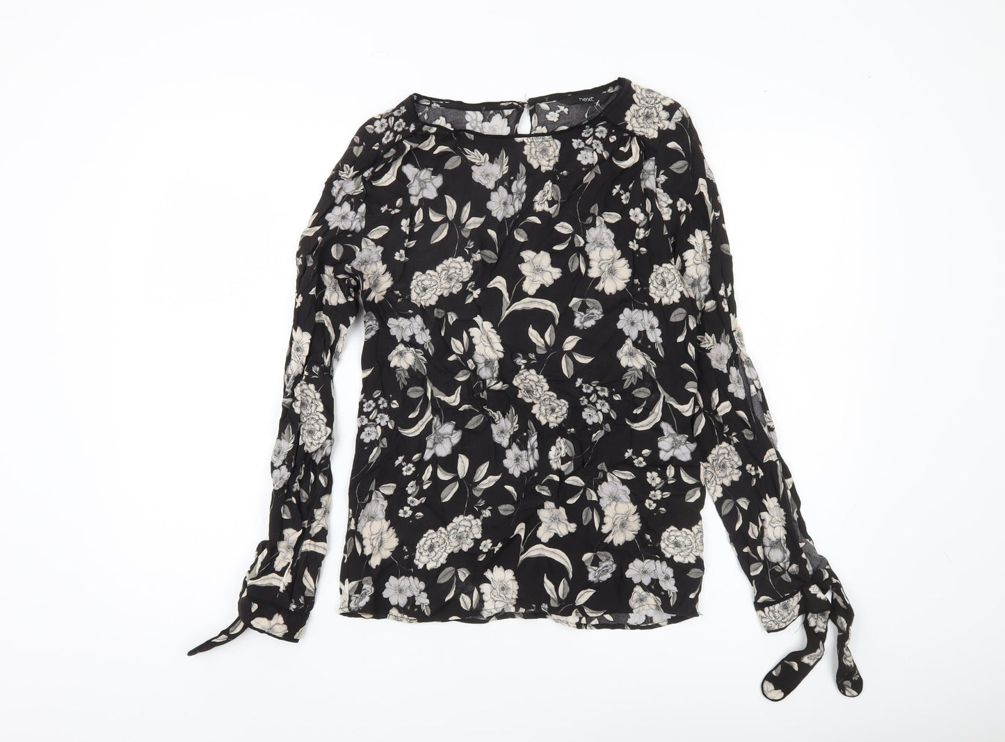Womens UK Size 8 NEXT Black Basic Blouse