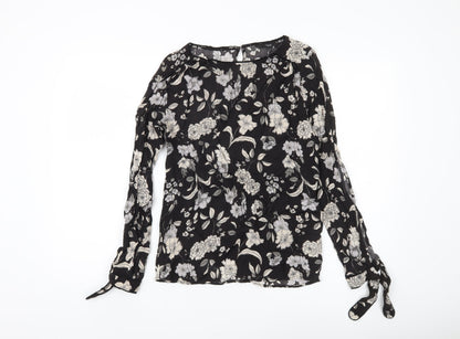 Womens UK Size 8 NEXT Black Basic Blouse