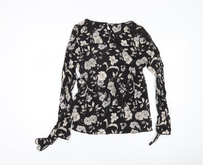 Womens UK Size 8 NEXT Black Basic Blouse