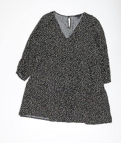 New Look Women's Black Polka Dot Dress Size 18