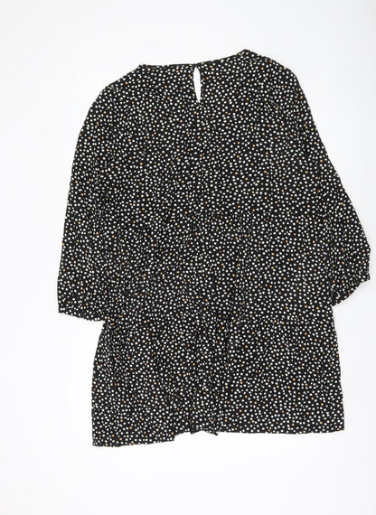 New Look Women's Black Polka Dot Dress Size 18
