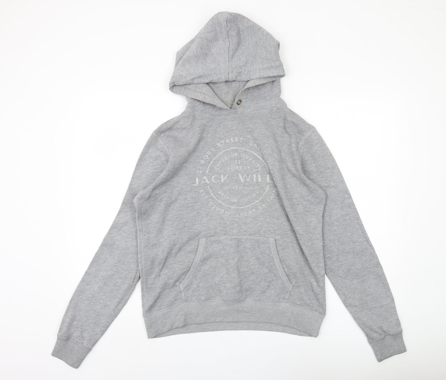Womens UK Size 12 Jack Wills Grey Pullover Hoodie