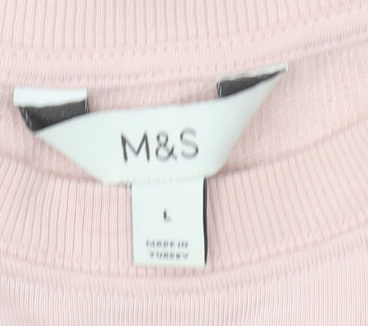 Marks and Spencer Pink Crew Neck Sweatshirt L