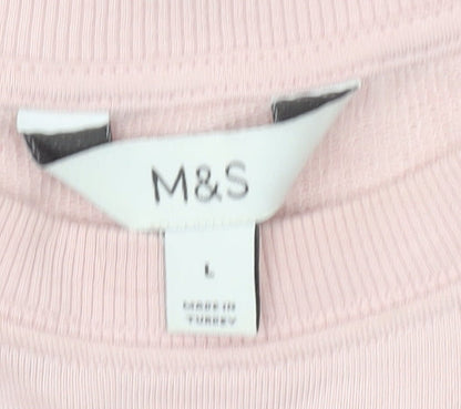 Marks and Spencer Pink Crew Neck Sweatshirt L