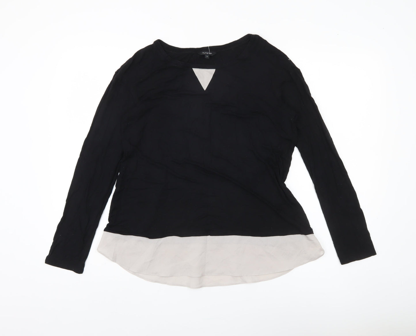 Womens UK Size 12 Marks and Spencer Black  Blouse