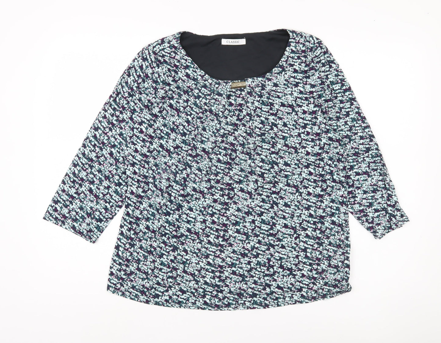 Womens UK Size 14 Marks and Spencer Multicoloured Basic Blouse