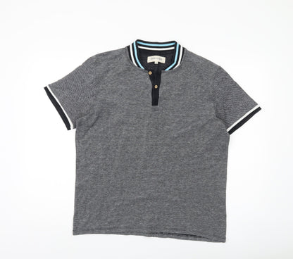 River Island Men's Grey Polo XL