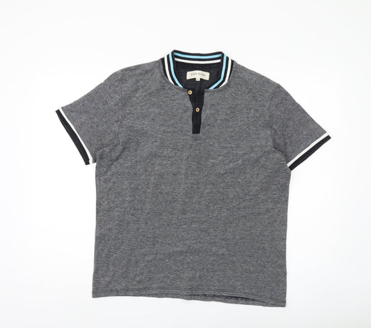 River Island Men's Grey Polo XL