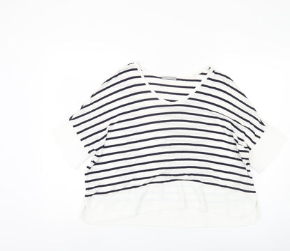 Womens UK Size 8 Zara White  T-Shirt