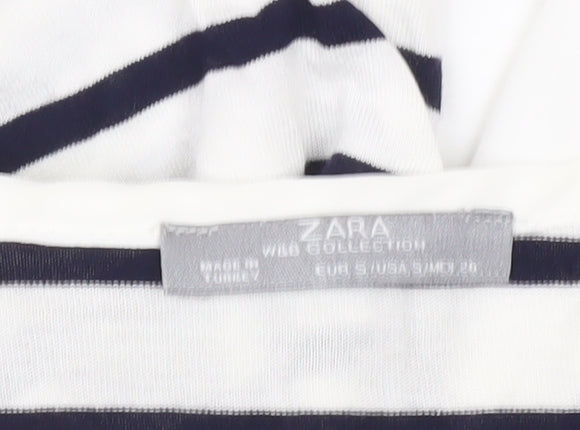 Womens UK Size 8 Zara White  T-Shirt