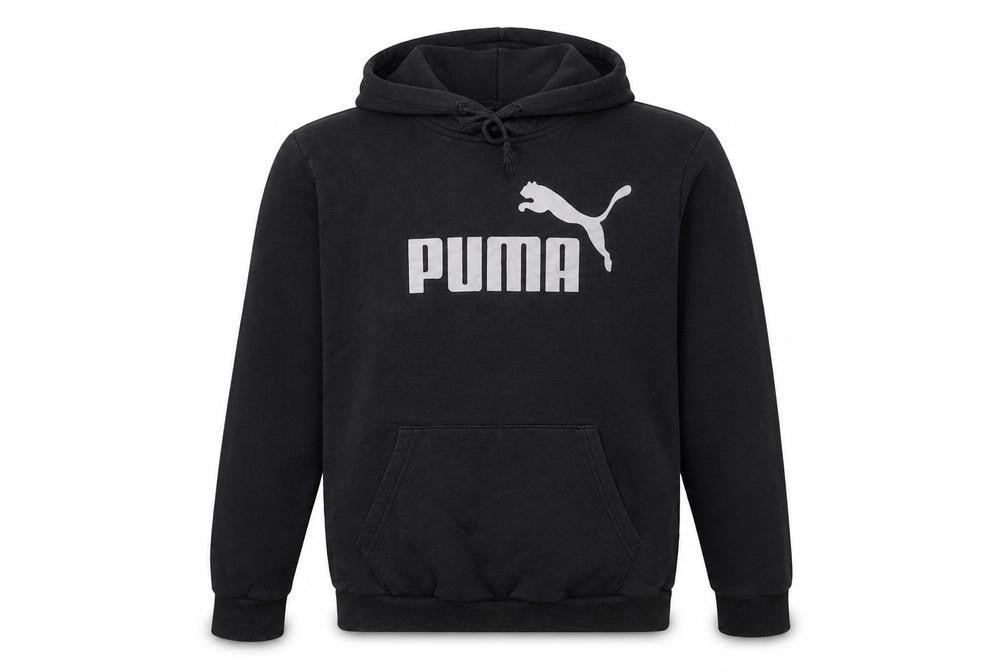 Mens UK Size S PUMA Black Pullover Hoodie