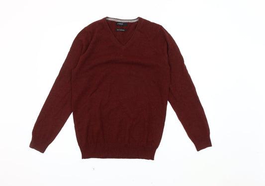 Marks and Spencer Men's Red Cashmere Pullover Jumper