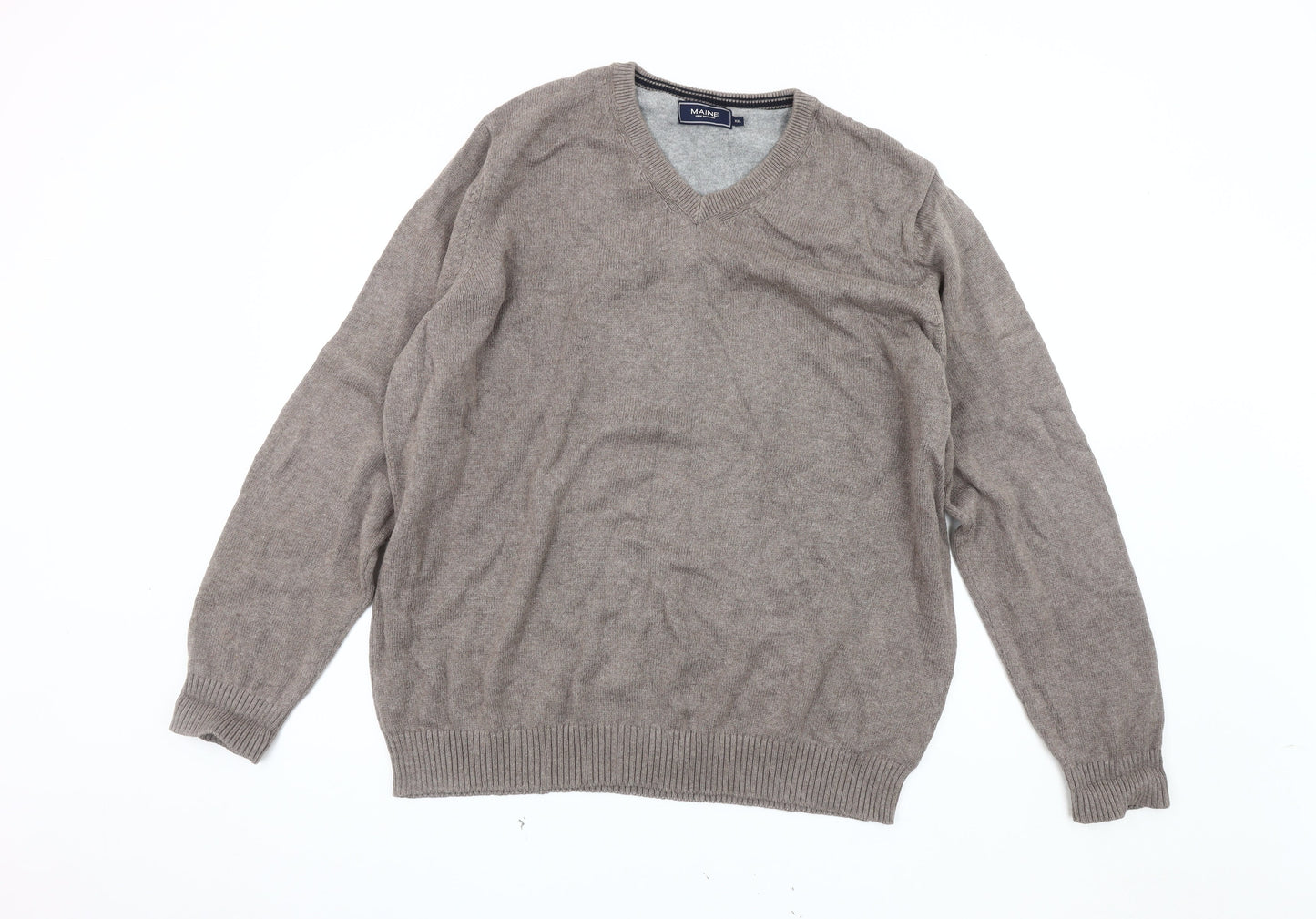 Maine New England Men's Grey 2XL Pullover Jumper