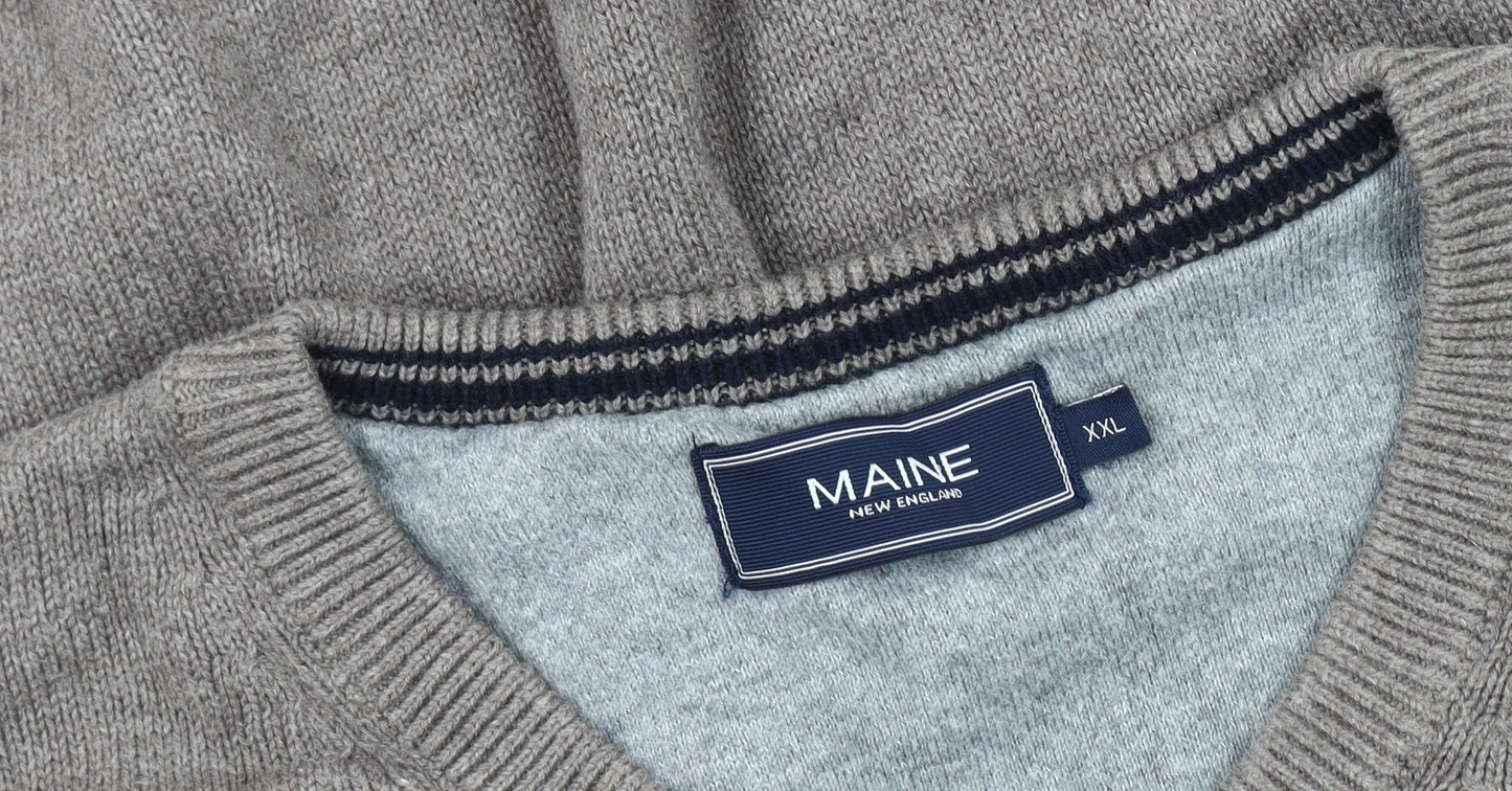 Maine New England Men's Grey 2XL Pullover Jumper