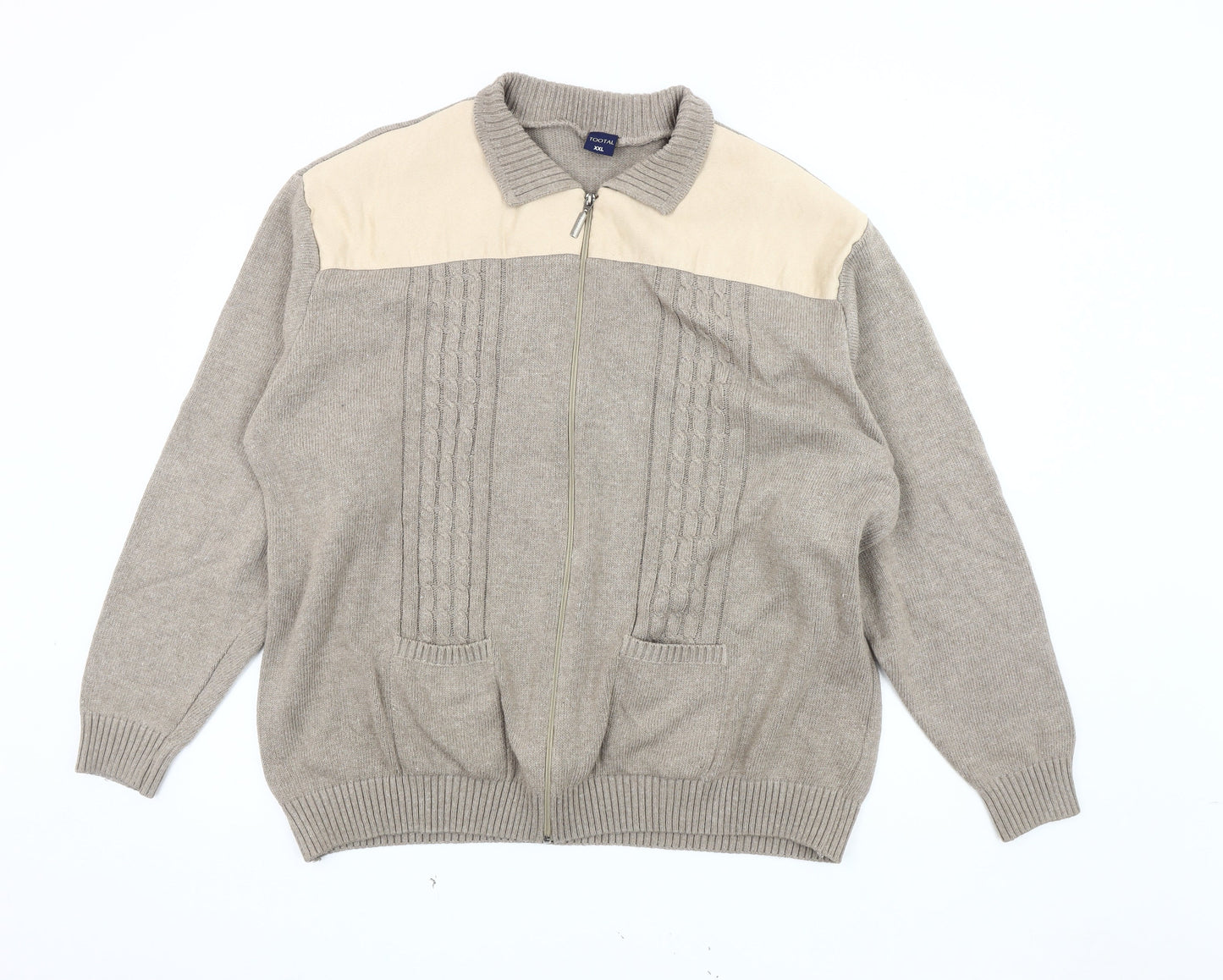 Mens UK Size 2XL Tootal Beige Basic Jacket