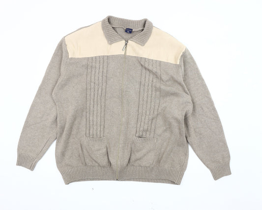 Mens UK Size 2XL Tootal Beige Basic Jacket