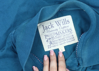 Jack Wills Men's Blue Polo Shirt Size L