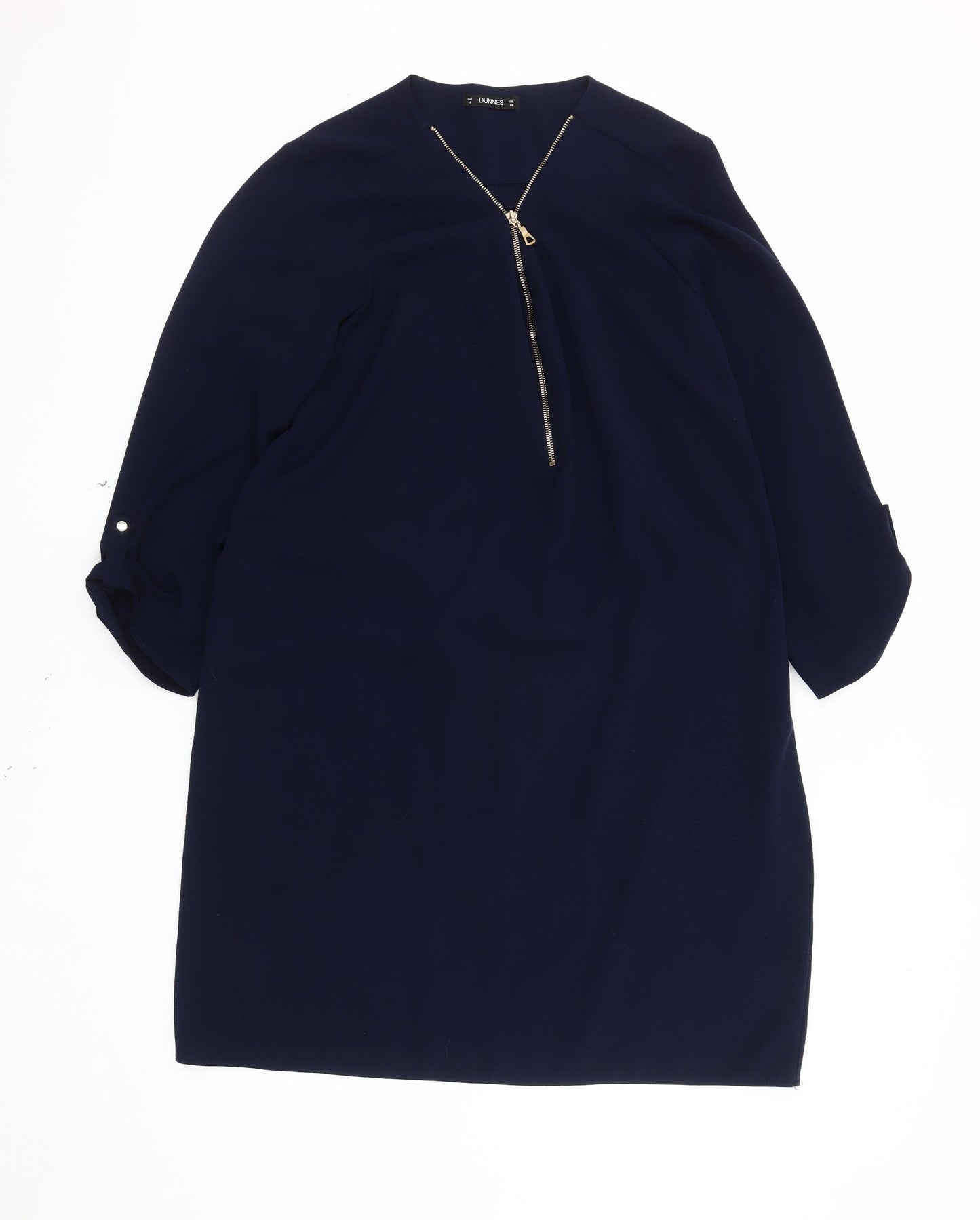 Dunnes Women's Blue Long Sleeve Dress Size 16
