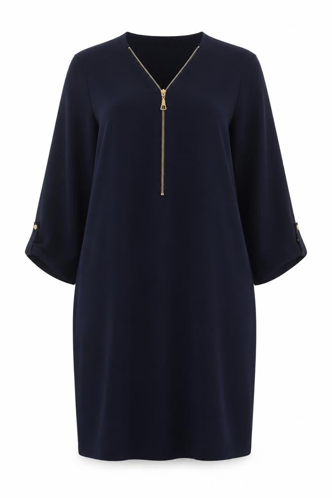 Dunnes Women's Blue Long Sleeve Dress Size 16