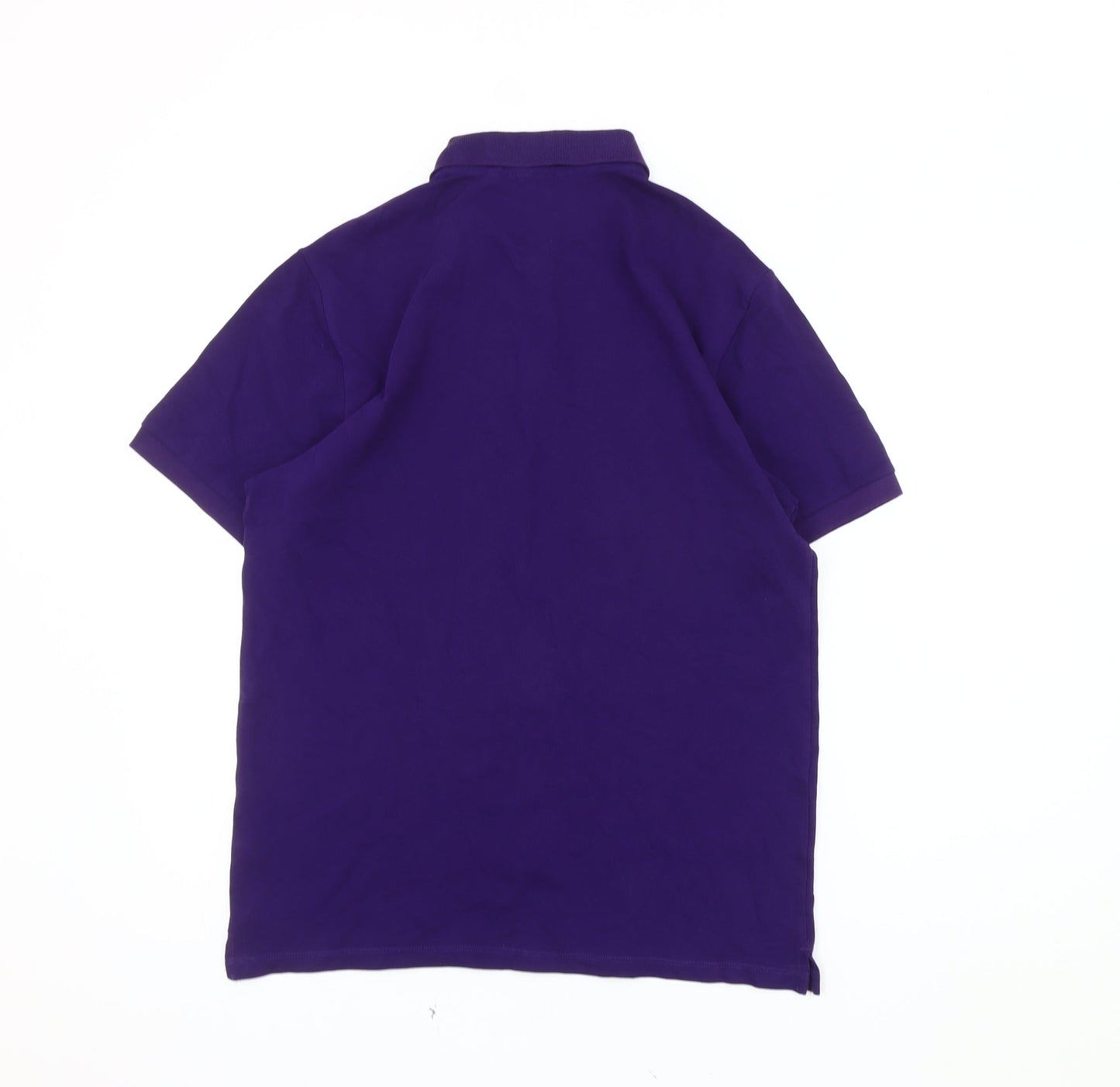 Next Men's Purple Polo Shirt, M, Solid Short Sleeve