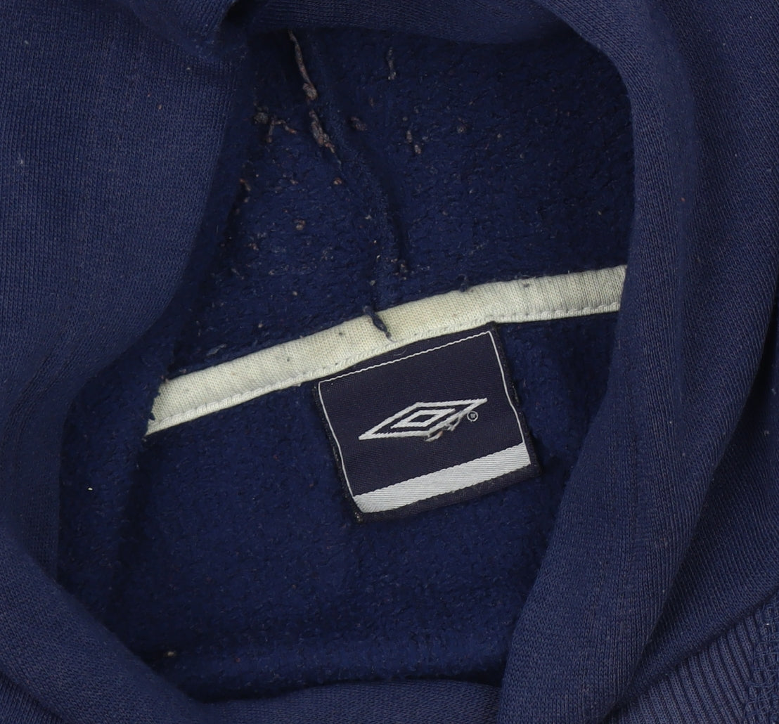 Umbro Men's Blue Pullover Hoodie - Medium