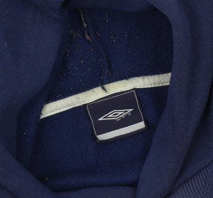 Umbro Men's Blue Pullover Hoodie - Medium
