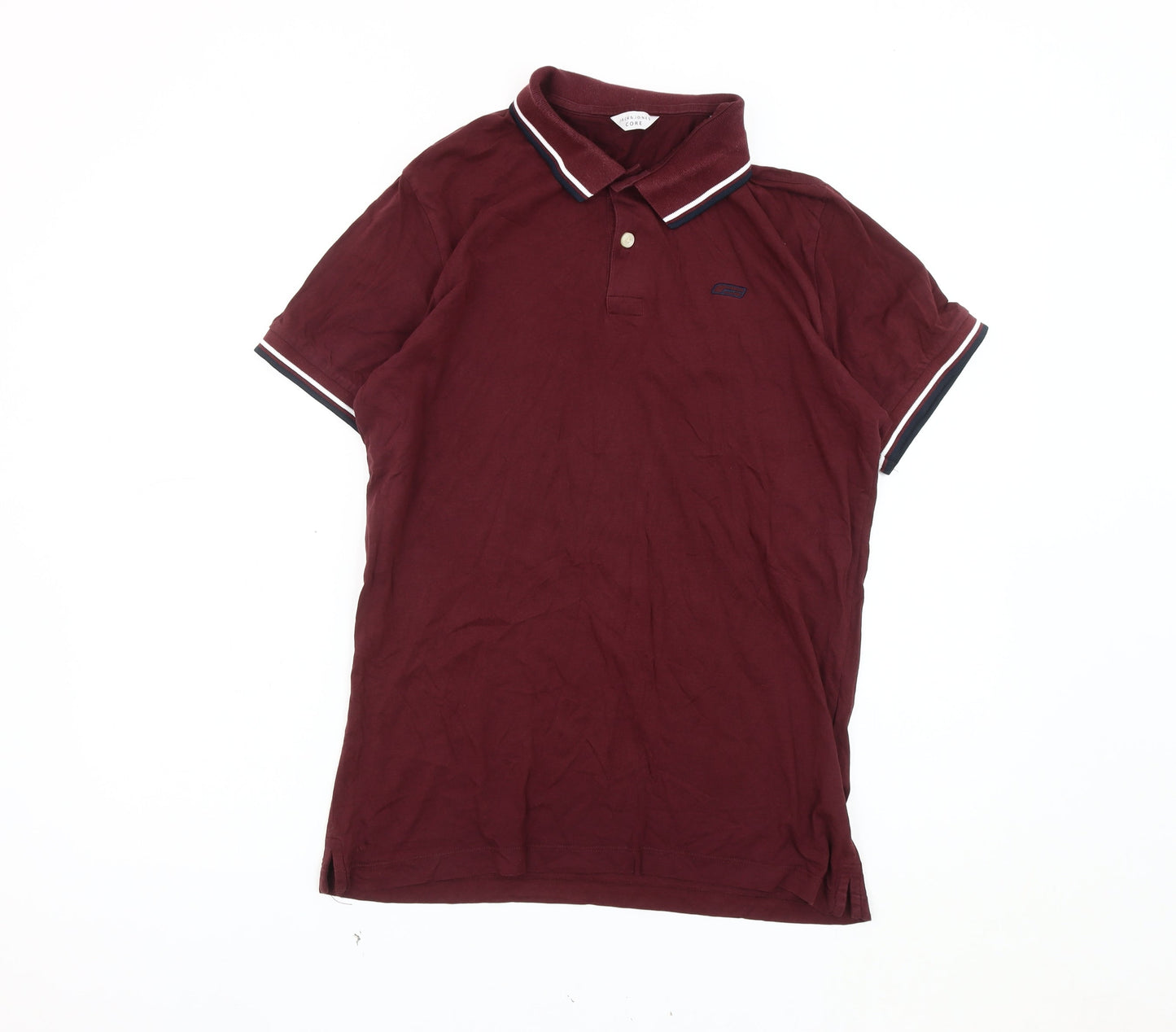 Jack & Jones Men's Red Polo Shirt, Size L