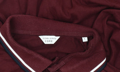 Jack & Jones Men's Red Polo Shirt, Size L