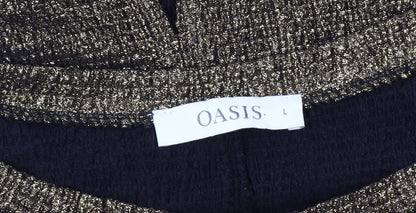 Womens UK Size L Oasis Gold Basic Blouse