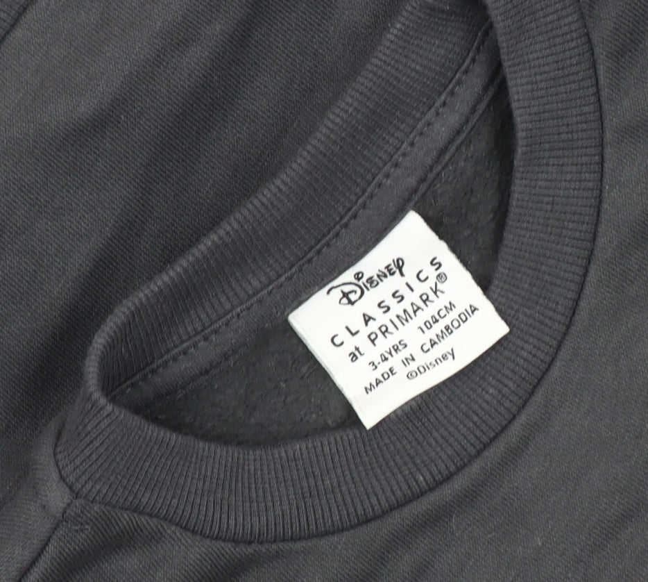 Disney Classics Girls Black Marie Sweatshirt 3-4 Years