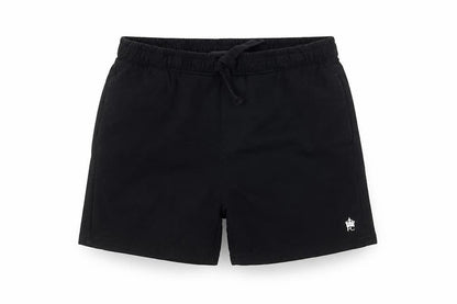 Front view of French Connection boys’ black athletic shorts 11 years