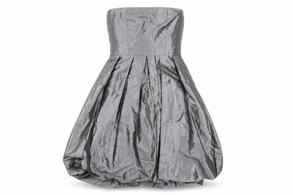 Miso Women's Grey A-Line Strapless Party Dress
